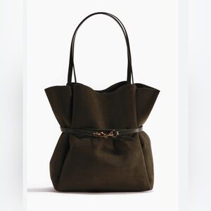 New H&M Dark Khaki Green Tote-Bag  **Currently Out of Stock***